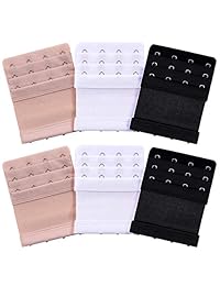 AKRover 6 piezas Sujetador elástico suave y cómodo para mujer, extensor, 4 ganchos, 3 filas, sujetador extensor
