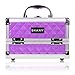 SHANY Chic Makeup Train Case Cosmetic Box Portable Makeup Case Cosmetics Beauty Organizer Jewelry storage with Locks, Multi trays Makeup Storage Box with Makeup Mirror - Purple
