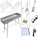 YW Creating 32” Corrosion-Resistant Iron-Zinc Alloy Thicker Charcoal Grill – Portable BBQ Grill, Yakitori Grill, Kebab Grill, Satay Grill. Makes Juicy Shish Kebab, Shashlik (32