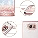 Case for Galaxy Note 5, Phone Case for Galaxy Note 5, BENTOBEN Bling Glitter Chrome Stripe Design Hybrid TPU PC Dual Layer Shockproof Slim Protective Phone Case Cover for Samsung Galaxy Note 5 Cute Ro