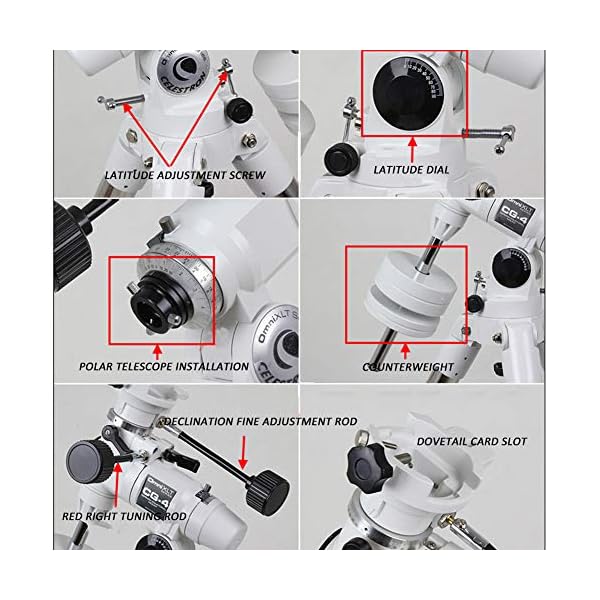 Xuebi 102mm Large Aperture - XLT Refraktor Teleskop Astronomisches LED Sucherfernrohr und Zenith Spiegel Perfekt zur… – Bild 7