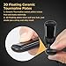 AmoVee Mini Flat Iron Smart Ceramic Tourmaline Hair Straightener Negative Ionic Technology for Travel, Blackthumb 2