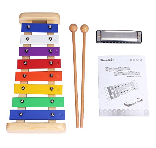6 Smarkids+Xylophone+Glockenspiel+Harmonica+Instruments