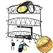 Best Deals In Town Now Mail Organizer Wall Mount | Vertical Decorative Hanging Letter And Bill Holder Rack With Key Hooks For Home, Kitchen, Office | Black