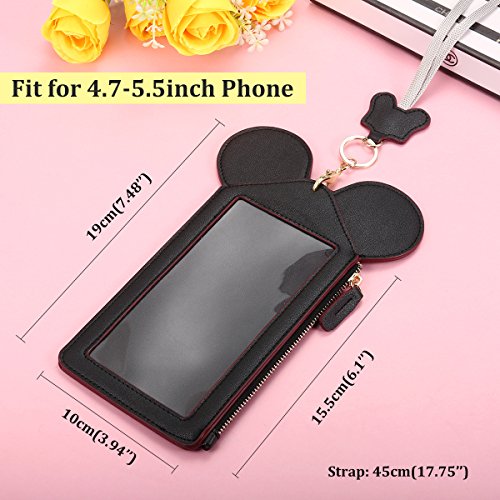 image for Neck Pouch, Charminer Women Cute Animal Shape Lanyard Phone Purse Neck