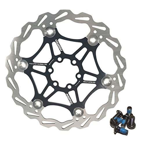 DEERU Stainless Steel Bicycle Brake Disc Rotor 160 /180MM MTB Bike Rotor 6-Bolt Disc Rotor - 1 pc, Bolts Included (180mm-Black) - Thumbnail 2
