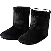 ヒロワールドトレード Fleece Lined Indoor Boot Slippers for Women Men Warm Cozy Anti Slip Soft Home Shoes Machine Washable Winter Comfort