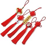 5pcs Handmade Silky Floss Chinese Tassel with Satin