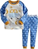 Vaenait Baby 12M-7T Kids Boys Sleepwear Pajama Top Bottom 2 Pieces Set Snow Owl