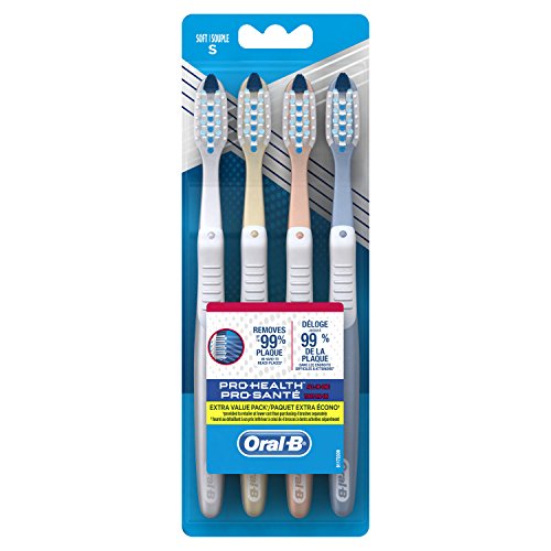 Oral-B Pro-Health All-in-One Toothbrush, 4 Count, 40 Soft (Packaging May Vary)