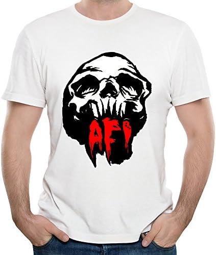 NoraYale Mens AFI Rock Band Sing The Sorrow Medicate T Shirt White Large Apparel