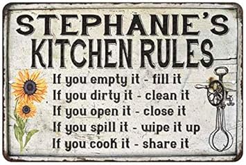 Amazon Com Stephanie S Kitchen Rules Chic Sign Vintage Decor 12 X 18 Matte Finish Metal 112180032044 Furniture Decor Stephanie kitchen is a member of vimeo, the home for high quality videos and the people who love them. amazon com
