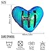 Play Tailor Sequin Heart Pillow with Insert Heart Shaped Reversible Sequins Pillows Decorative Cushion (13