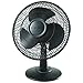 Lasko 2017 Portable 3-Speed 12-Inch Table Fan with Widespread Oscillation and Tilt-Back Fan Head, Black