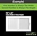 HVAC Premium 10''w X 6''h 2-Way - Flat Stamped Face Steel Supply Diffuser - Vent Duct Cover - Grille Register - High Airflow - White [Outer Dimensions: 11.75''w X 7.75''h]