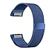 UMTELE for Fitbit Charge 2 Band, Milanese Loop Stainless Steel Metal Bracelet Strap with Unique Magnet Lock, No Buckle Needed for Fitbit Charge 2 HR Fitness Tracker Blue Large
