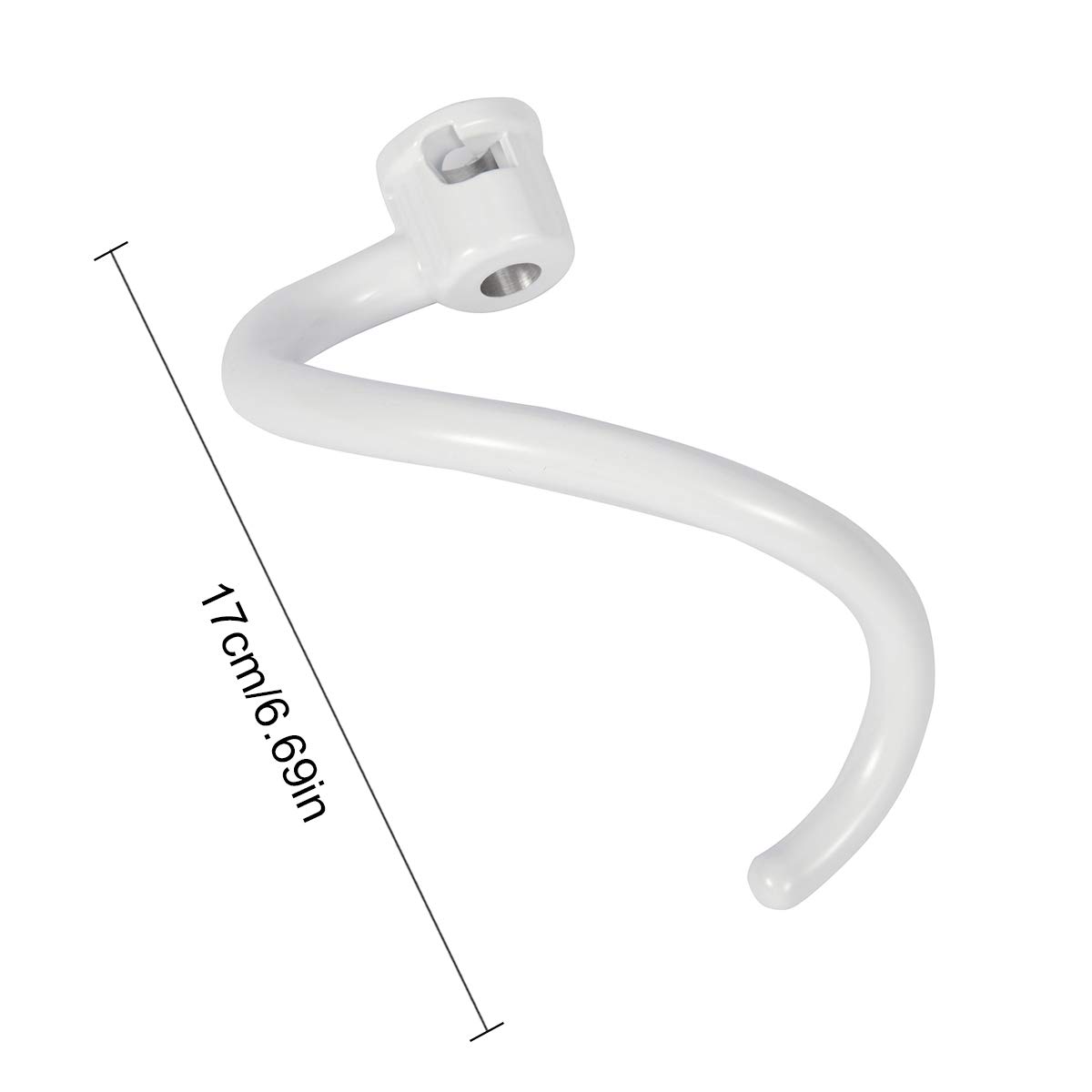 Coated Dough Hook Attachments for Kitchenaid Stand Mixer Bowl-Lift, Spiral Coated Metal Dough Hooks Fits Models KV25G0X, KV25G8X, KV25H0X, KP26M1X, KP26M8X, KL26M8X