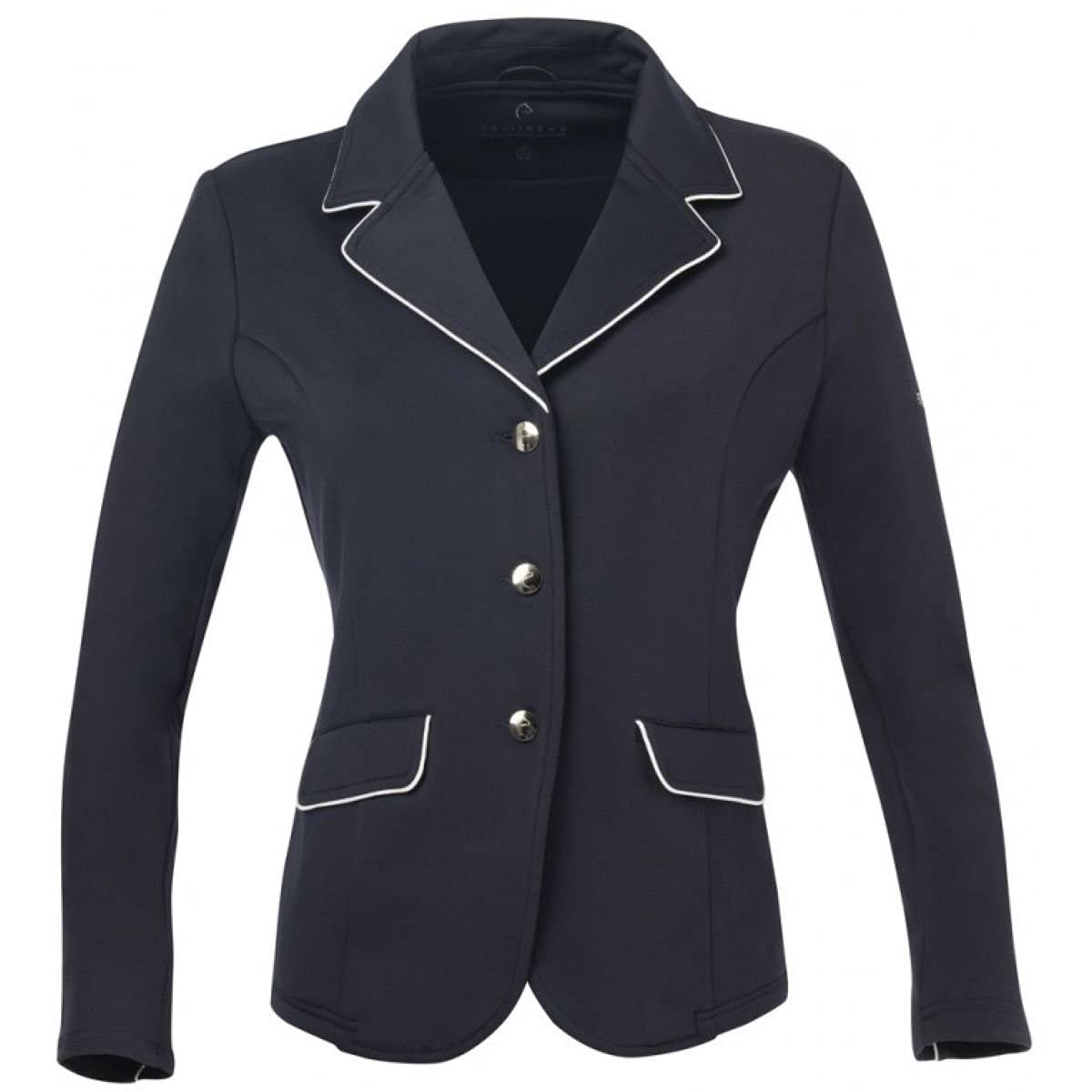 Equi-Theme/Equit'M Unisex Adult 988480714 Soft Classic Competition Jacket - Navy/White Piping, One Size
