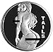 Thompson Emporium Sexy Stripper Pin Up Good Luck Heads Tails Challenge Coin - Gift for Men
