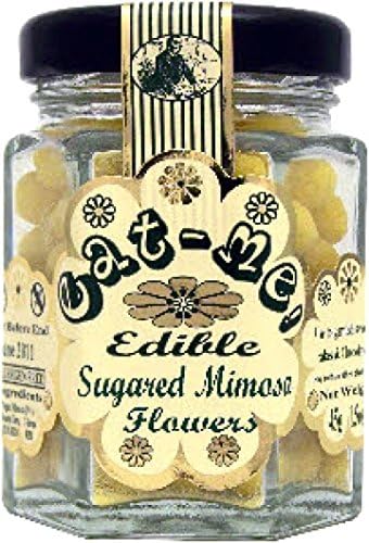 Edible Sugared Yellow Mimosa Flowers Catering Size - 1litre
