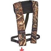 Onyx A/M-24 Inflatable Life Jacket &ndash; Automatic/Manual, USCG Approved, Lightweight Low-Profile Design, Convertible Inflation System, Max-5 Camo