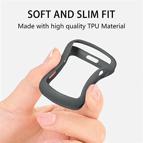 Watch Cases for Apple Watch Series 4 40mm/44mm Full Screen Protector Ultra-thin Plating TPU (44mm, black)