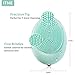 ITME Face Scrubber Facial Cleansing Brush, Soft Silicone Sonic Waterproof Face Brush Skin Brush Travel Size Face Massager Deep Cleansing Exfoliating for Men/Women, Not Rechargeable (Green)