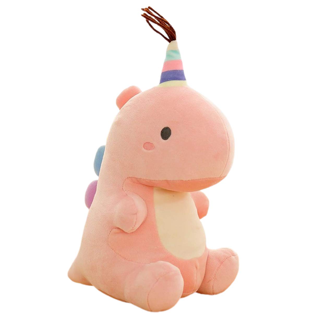 N /C Cartoon Dinosaur Plush Doll Cute Kids Stuffed Toys, Animal Plush Toy Pillows, Perfect Present for Children Adults (Pink, 15cm*23cm)