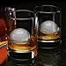 The North Pole Ice Ball Maker Mold, Creates 4 x 4.5 cm Whiskey Ice Balls, Premium Silicone Flexible Tray, Black
