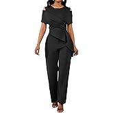 VisiChenup Jumpsuits for Women Dressy Sexy Long Sleeve Casual Long Pants Clubwear Evening Party Jumpsuit