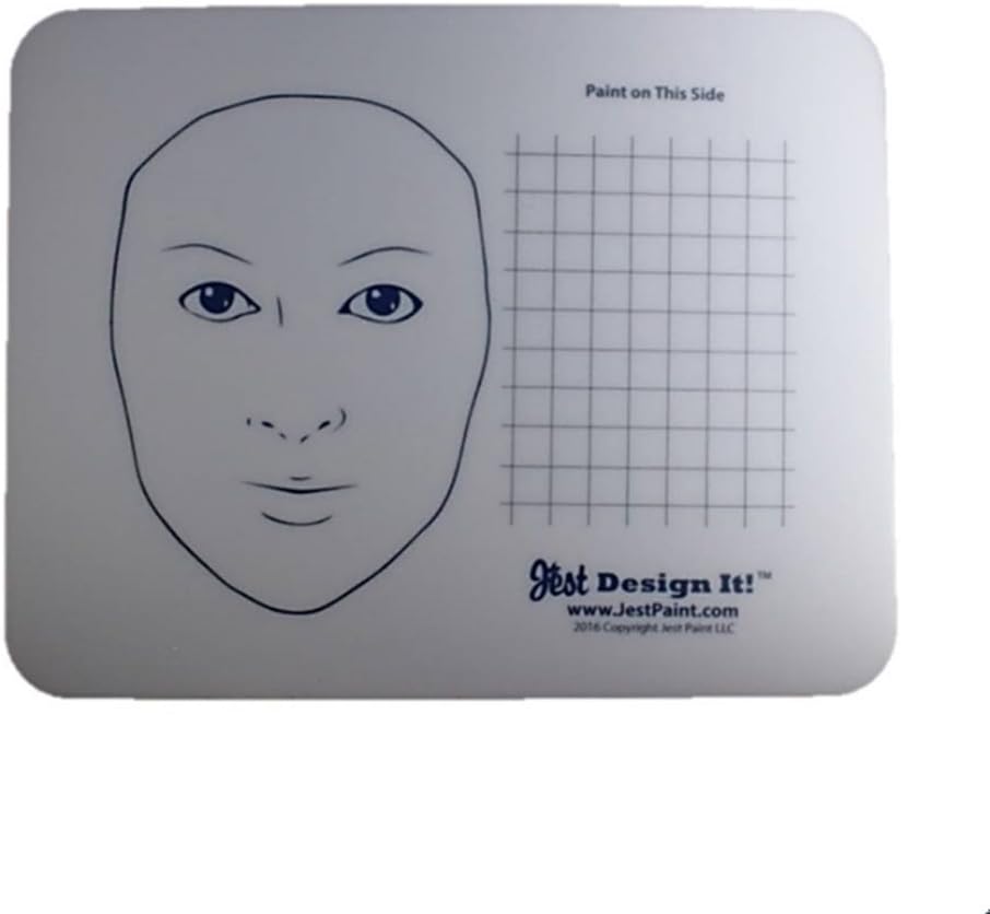 Jest Design It Face Painting Practice Board - Adult and Grid