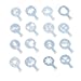yueton Pack of 16 Cappuccino Coffee Barista Stencils Template Strew Pad Duster Spray