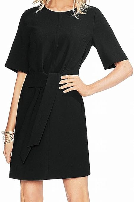 vince belted wrap dress