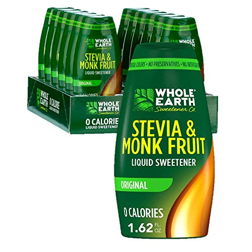 Whole Earth Stevia & Monk Fruit Liquid Sweetener, Original, No
