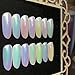 PrettyDiva Mermaid Nail Powder - 3 Jar Neon Aurora Iridescent Unicorn Chrome Nail Powder Manicure Pigment
