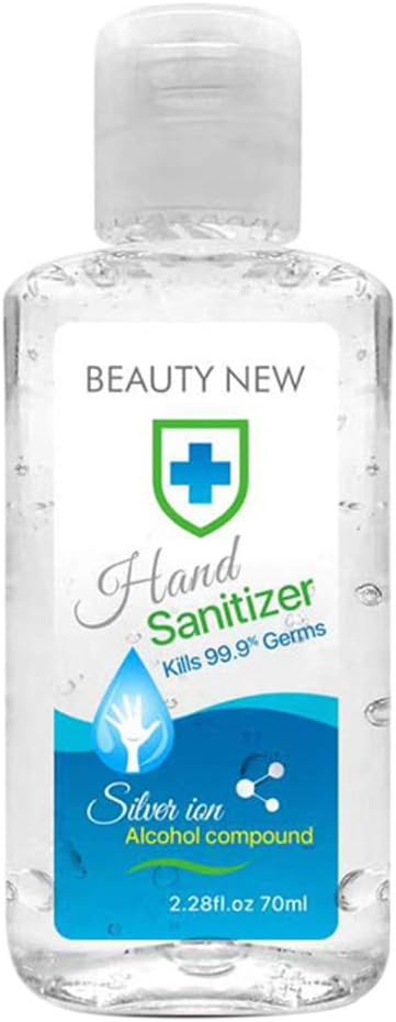 Anpay Disposable Hand Sanitizer Gel, Moisturizing Formula, Quick-Drying Antibacterial Hand Wash Gel, Travel Size Plastic Flip Cap Bottle, 70ml