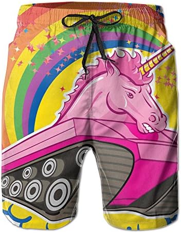Man Funniest The Car Tong Rainbow Unicorn Board Shorts