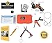 Emergency Survival Kit Bundle.11 Items. Pocket size. Essential Camping Survival Gear, Folding Knife, Fire Starter, Compass, Paracord Survival Bracelet, Emergency Blanket, Whistle, Ebook, and more