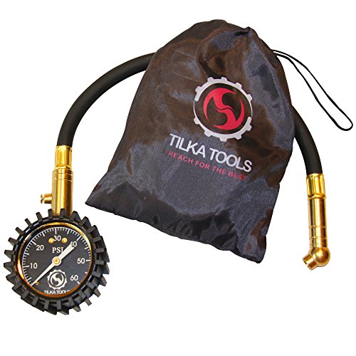 TILKA TOOLS Tire Pressure Gauge Choose Tire Gauge Pressure (0-60)(0-75)(0-100) PSI Gauge with Analog Dial Heavy Duty for Truck Motorcycle Car or Bike Tire Gauge as Garage Gifts for All Men and Women - Thumbnail 6