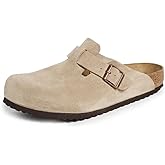 Birkenstock Unisex Boston Soft Footbed, Taupe Suede, 39 M EU