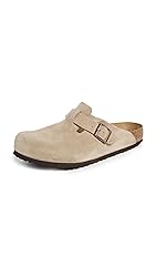 Birkenstock Unisex Boston Soft Footbed, Taupe