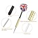 Ohuhu Steel Tip Darts, Professional Metal Darts with National Flag Flights (4 Styles) - Dart Metal Tip Set, 12 Pcs Metal Dart, Darts for Dartboard with 3 Free PVC Dart Rods