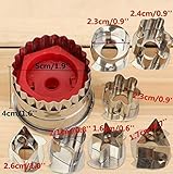 Clearance Tuscom Mix Shaped Cutting Sugar Craft Aluminium Cake Cookies Pastry Baking Cutter Mold (Silver)