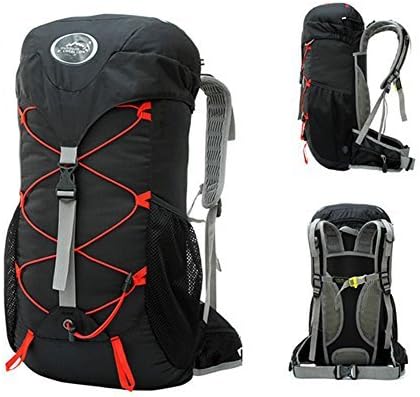 VTSP Outdoors 35L Super Light Riding Off-Road Running, Portable Mountaineering Bag for Men And Women， Waterproof Travel&Sports Backpack 038 （Black and gray)