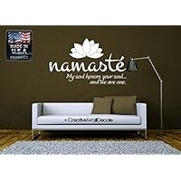 CreativeWallDecals Wall Decal Vinyl Sticker Decals Art Decor Design Namaste Buddha Yoga Om Kharma Chakras Style Dorm Office Bedroom (r817)