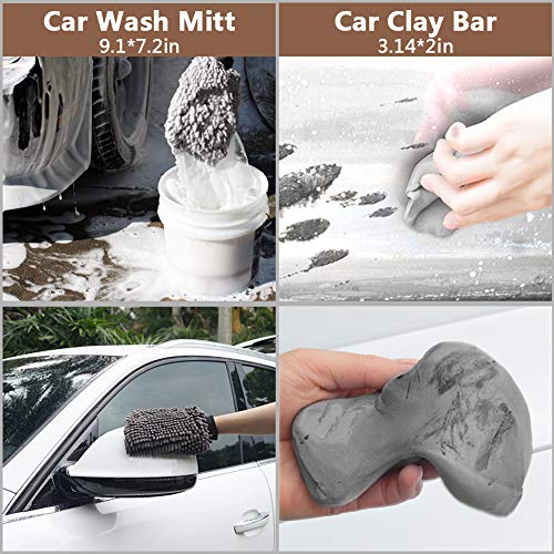 upra Car Duster Kit 6pcs, Multipurpose Car Cleaning Tool Kit - Professional Exterior/Interior Car Wash Brush Kit, Excellent for Home Office Auto Motorcycle Truck