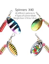 Dr.Fish 60 señuelos de pesca giratorios, señuelos surtidos en 5 cajas, cola de gallo, trucha, girador, para salmón, sábalos, piezas de plástico suave, Juego de señuelos variados, crankbaits, pecesillos