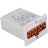 Electronic Counter,JDM11-6H No Voltage Counter 6 Digits Electronic LED Digital Display Counter Relay(AC/DC12V)