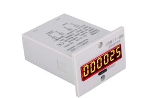 Walfront Electronic Counter,JDM11-6H No Voltage Counter 6 Digits Electronic LED Digital Display Counter Relay(AC/DC12V)