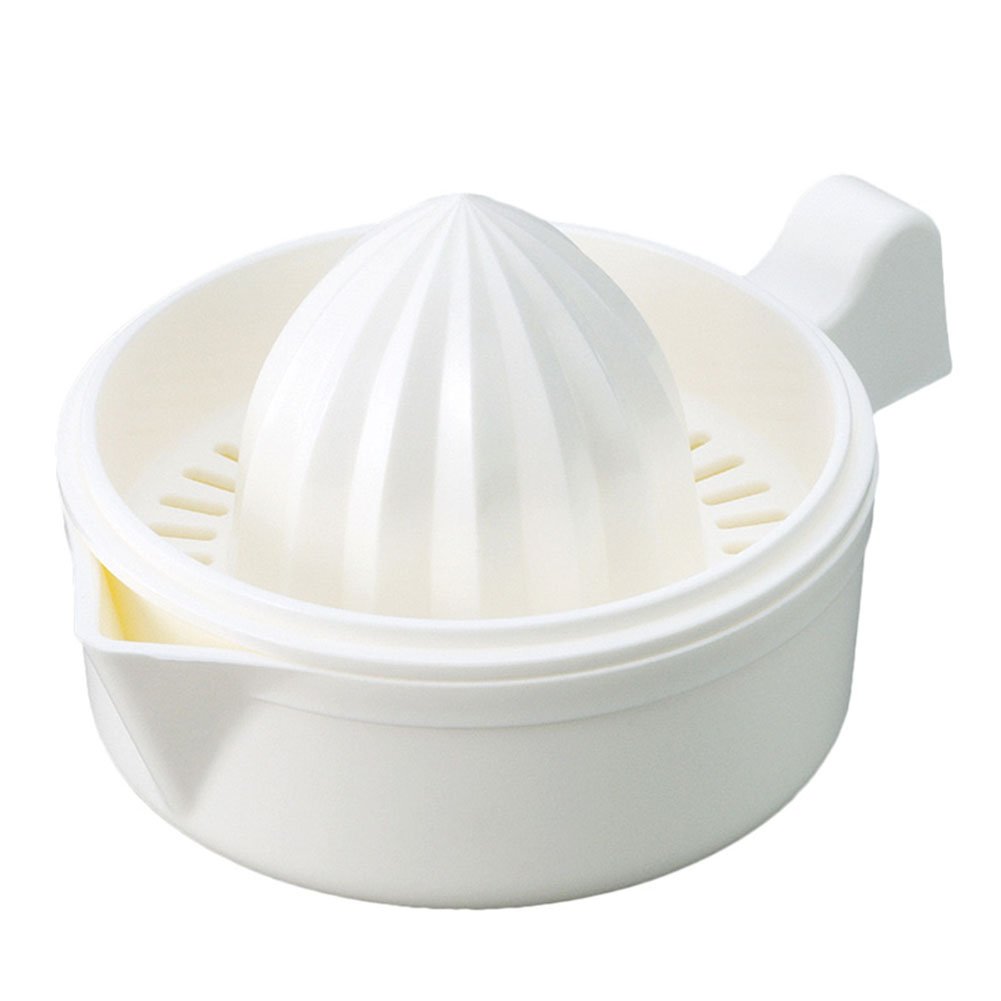 Arbor Home Japanese Hand Juicer Plastic Grapefruit Lemon Lime Oranges Squeezer With Bowl White Color Nice Gift